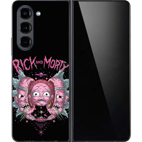 Adult Swim Rick and Morty Split Head Rick Galaxy Z Fold5 5G Skin